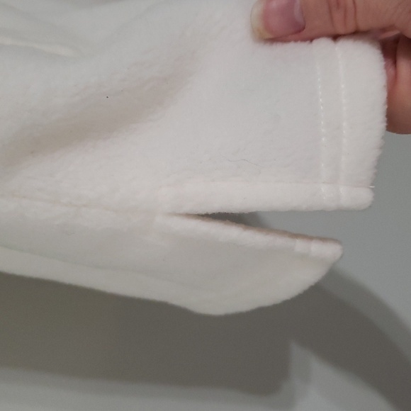 Quacker Factory Women Zip Fleece Vest Winter White Poinsettia Holiday Christmas - Picture 8 of 13